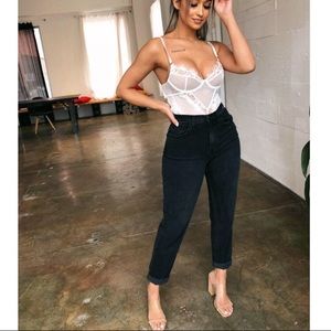 OOTDFash Selena High Rise Black Jeans.